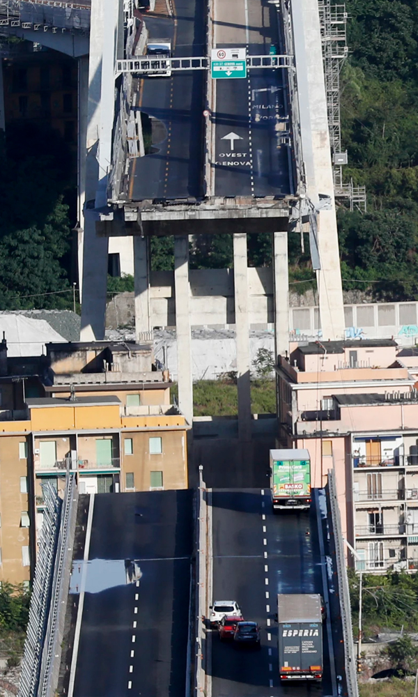General view of the morandi Bridge